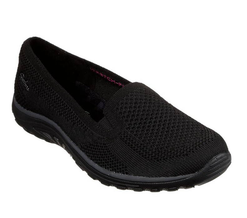 Skechers Dam Svarta Platta Skor - Relaxed Fit: Reggae Fest - Enjoy - Sverige (PRGJC-4971)